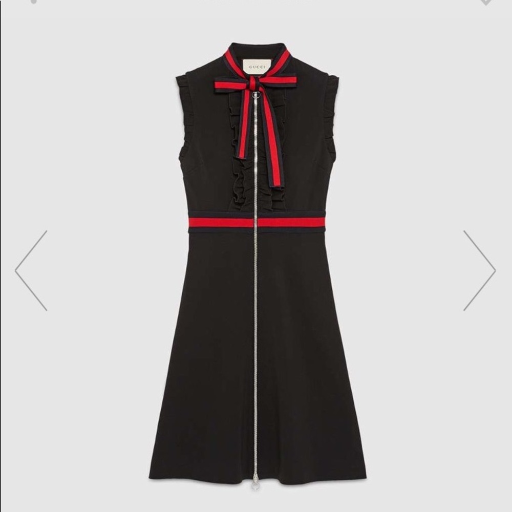 Gucci jersey ruffle dress